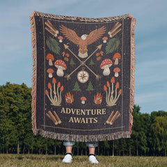 Adventure Awaits - Woven Blanket